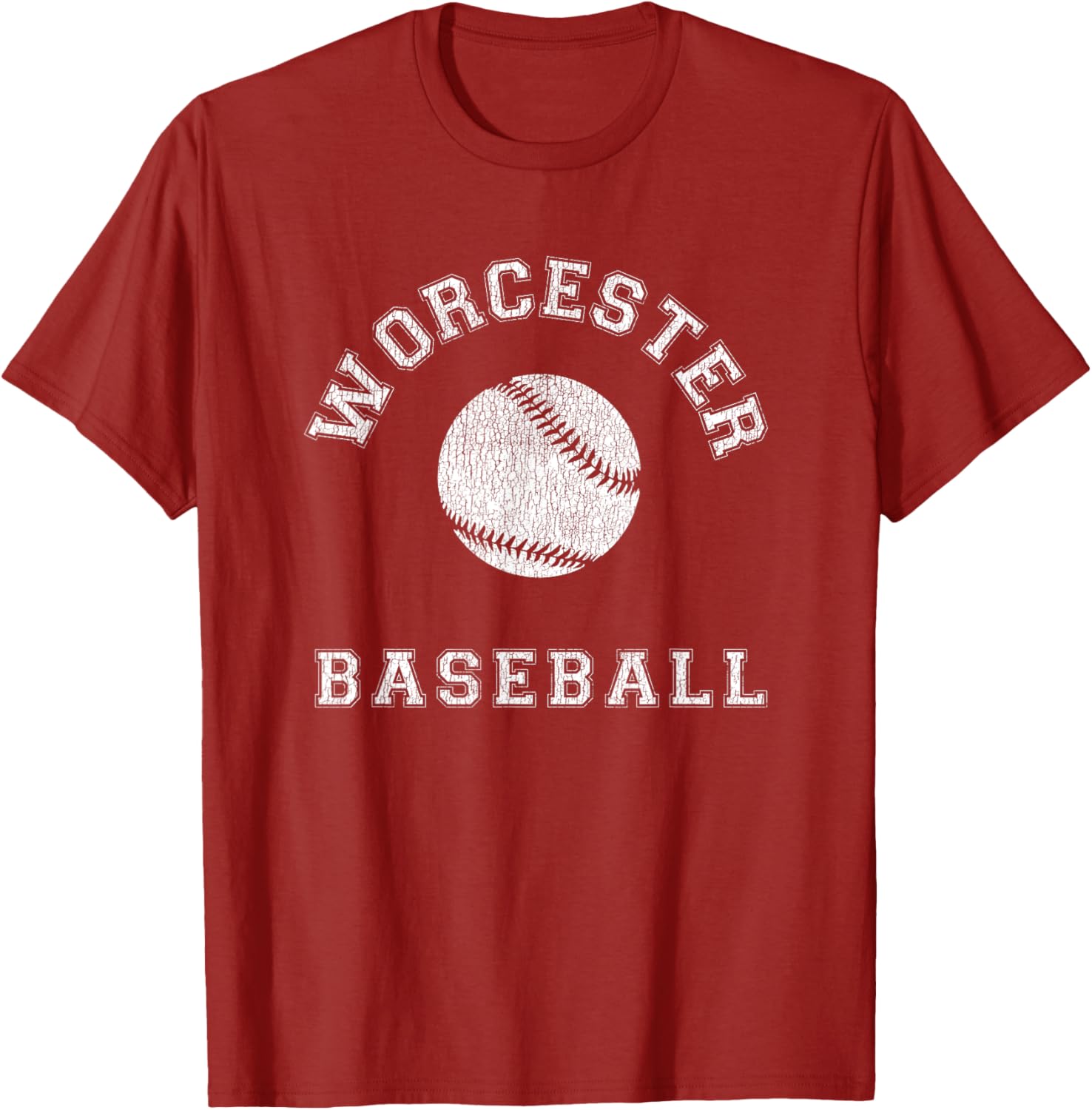 Worcester Baseball Distressed Retro Classic T-Shirt for Fans & Casual Wear - 8