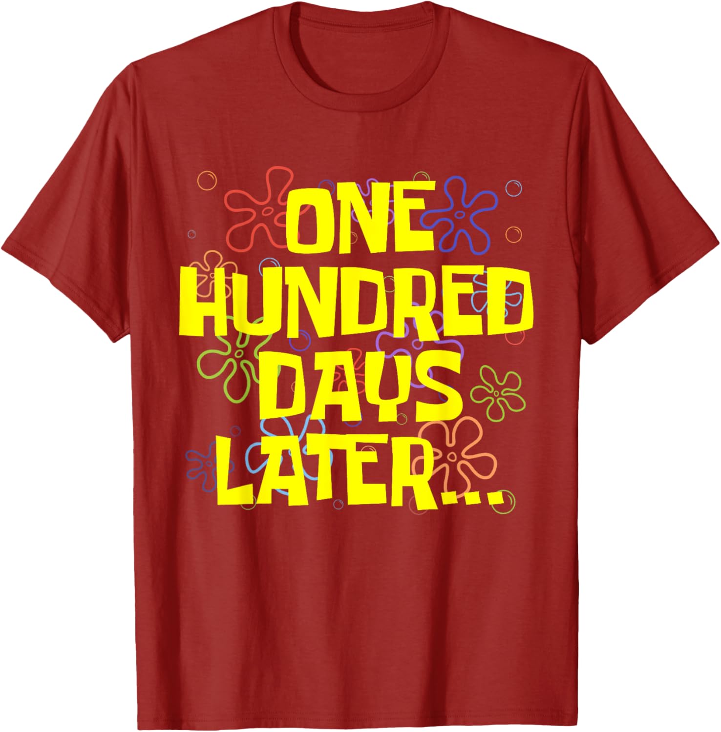 One Hundred Days Later Teacher Student T-Shirt for 100th Day of School - 17