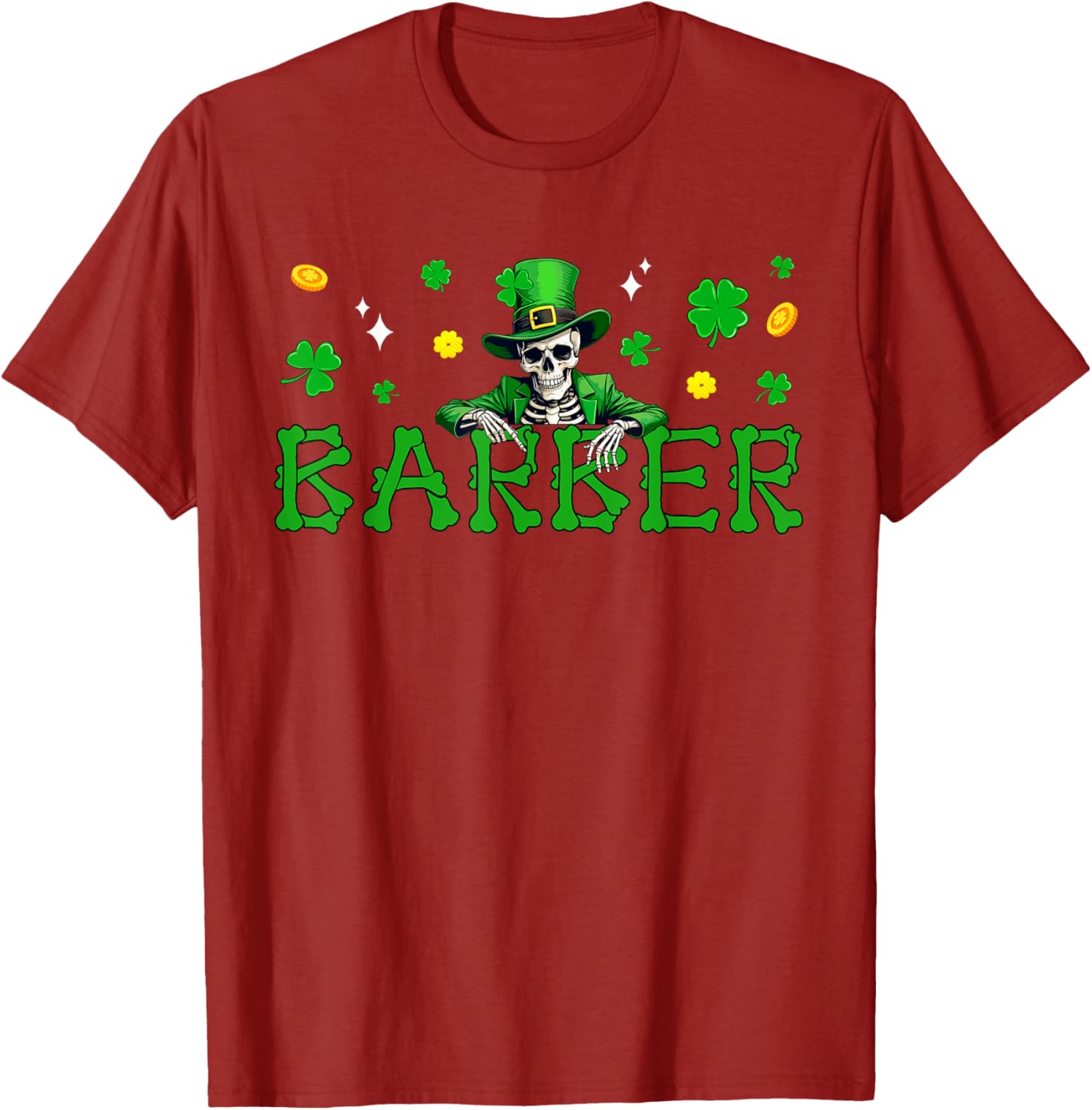 St. Patrick's Day Skeleton Shamrock T-Shirt for Irish Job Fans - 22