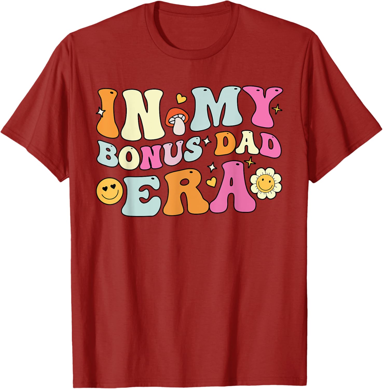 Groovy Bonus Dad T-Shirt for Father's Day Gift, Fun Stepdad Apparel - 5