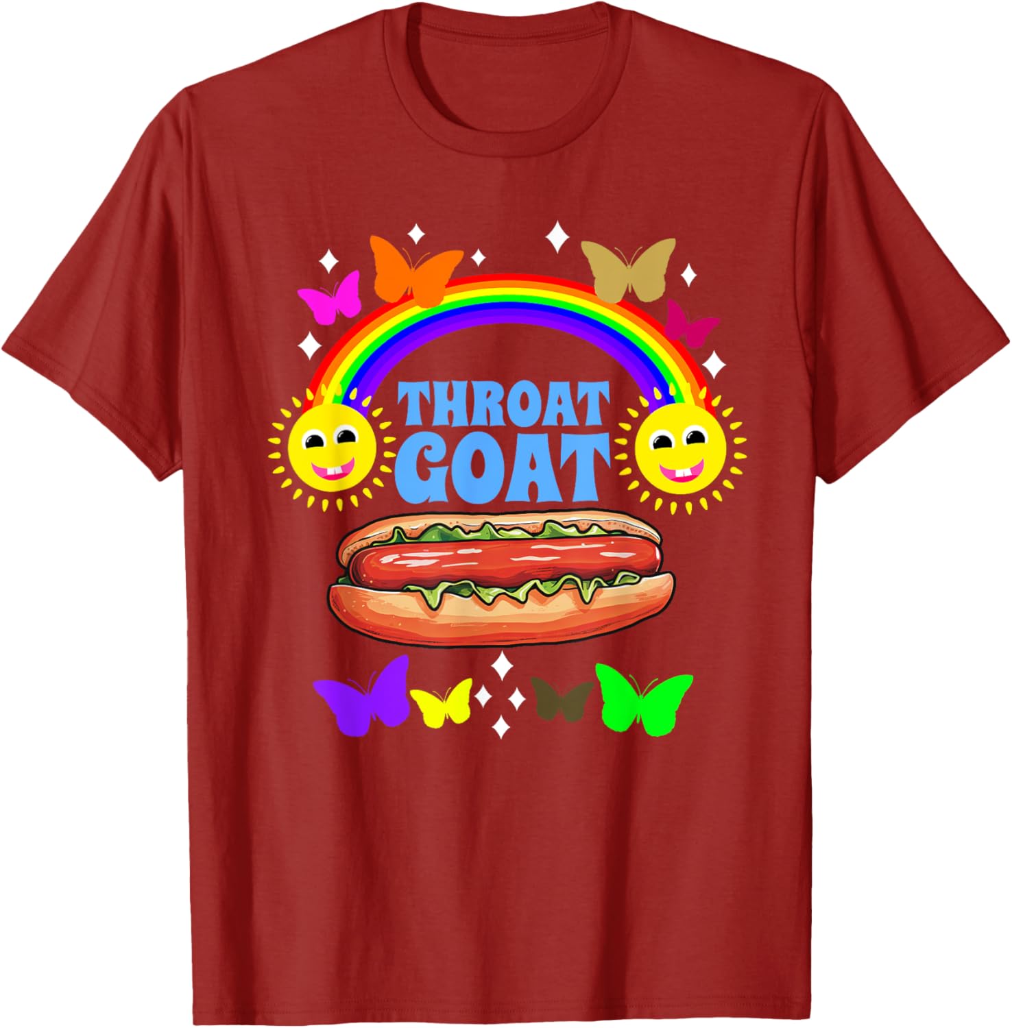 Throat Goat Funny Adult Humor T-Shirt with Sexual Innuendo Design - 7