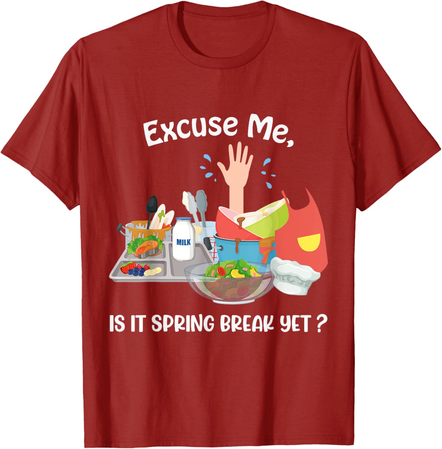 Funny Lunch Lady Life T-Shirt for Spring Break Enthusiasts - 6