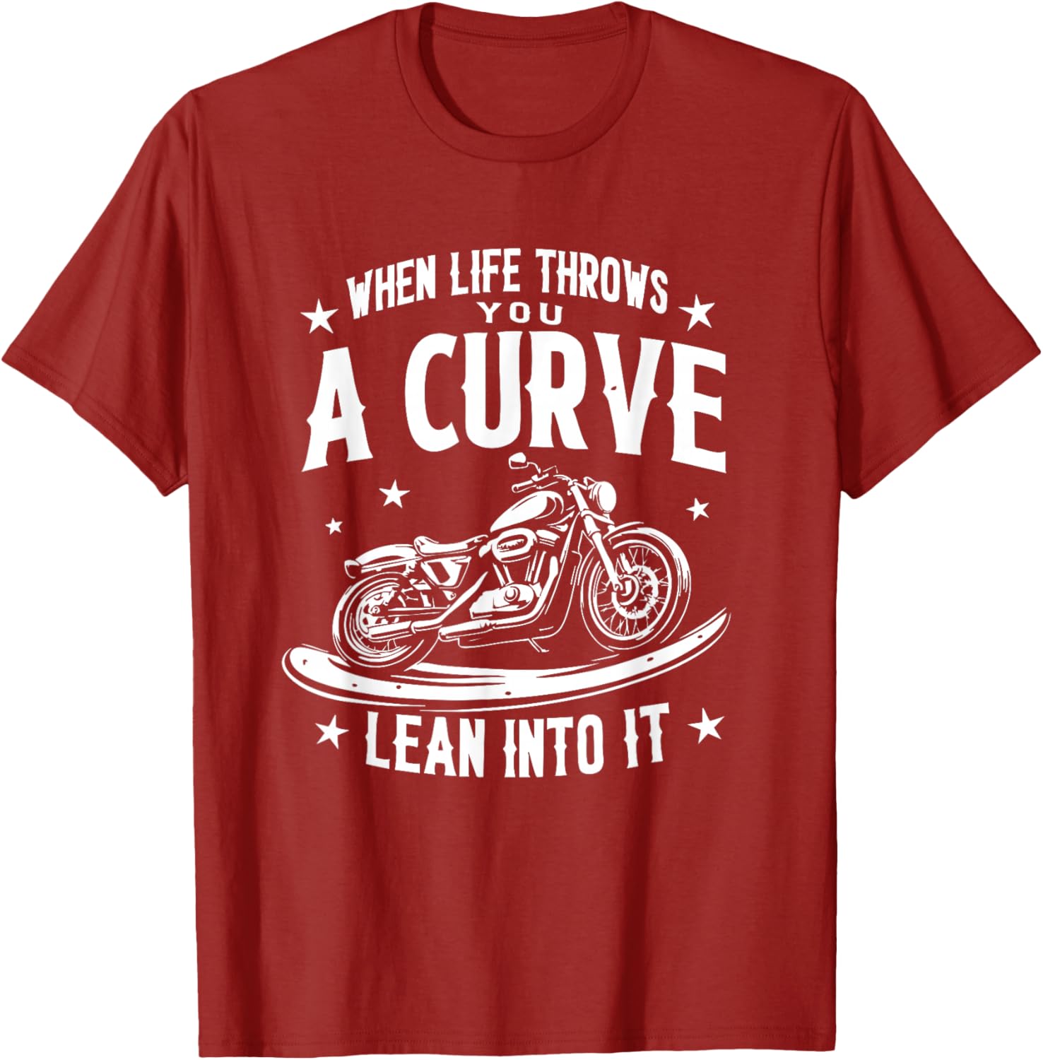 Biker Life Throws You A Curve T-Shirt for Men and Women - Cool Motorcycle Tee - 6