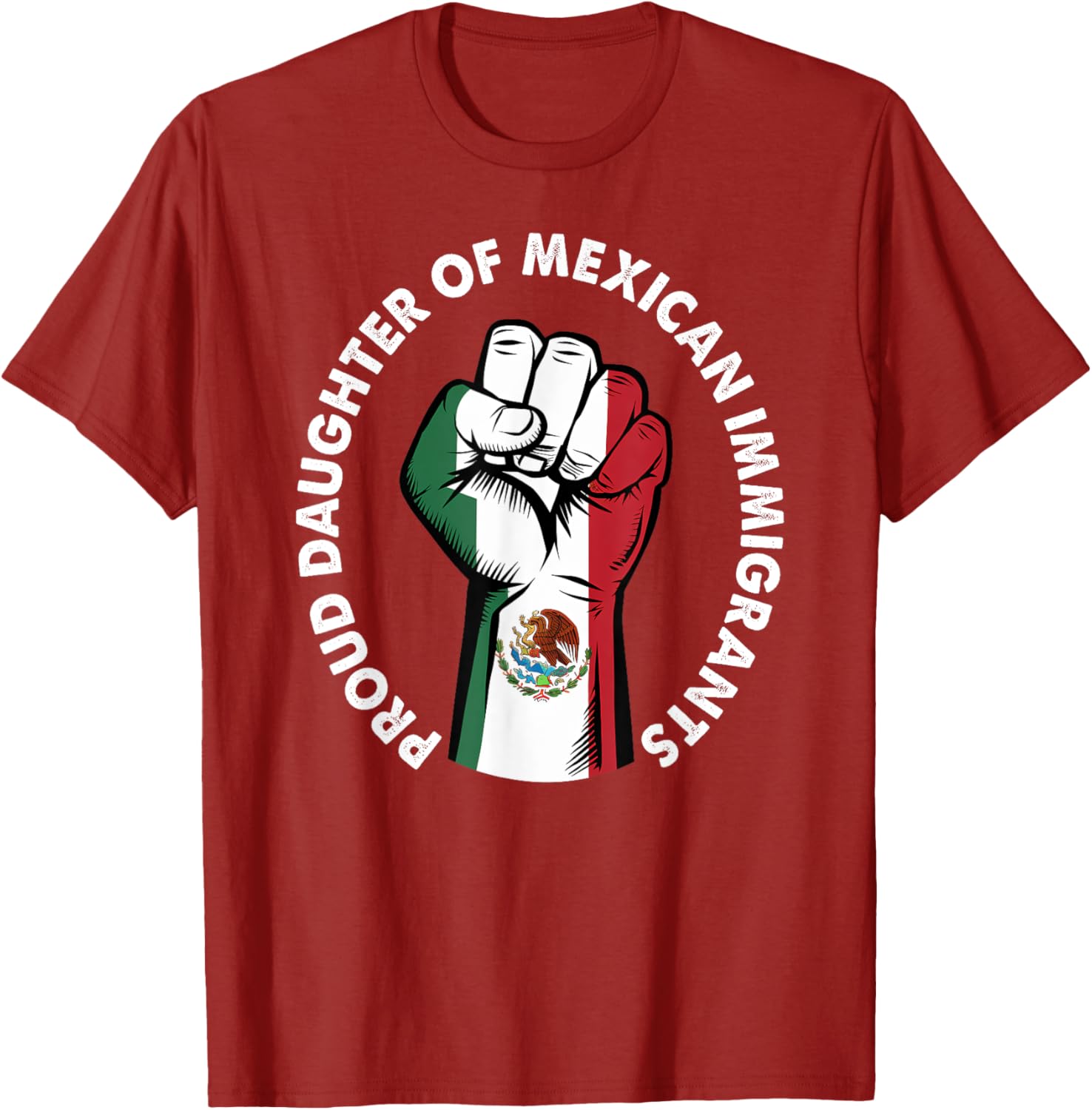 Proud Daughter of Mexican Immigrants Mexico Flag T-Shirt for Women - 2