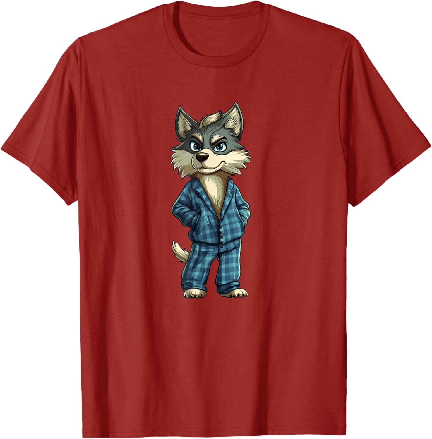 Funny Dreamy Wolf Pajama T-Shirt for Sleepy Boys and Girls - 12