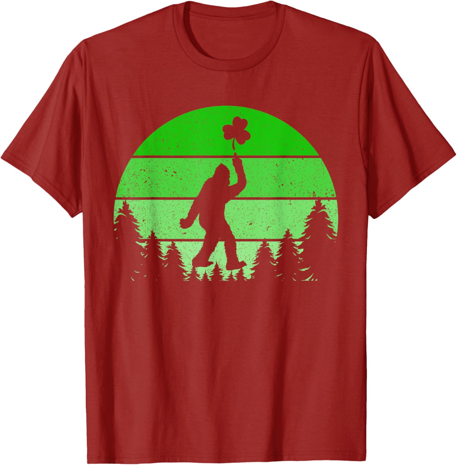 Bigfoot Sasquatch Shamrock T-Shirt for St Patricks Day Fun for All Ages - 1