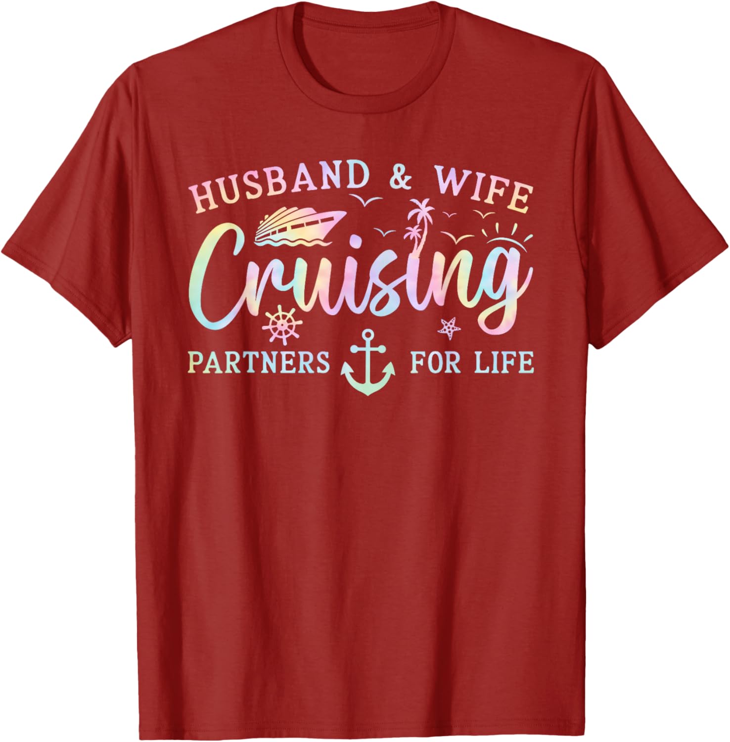 Matching Husband and Wife Cruise T-Shirt 2025 for Couples Adventure - 5