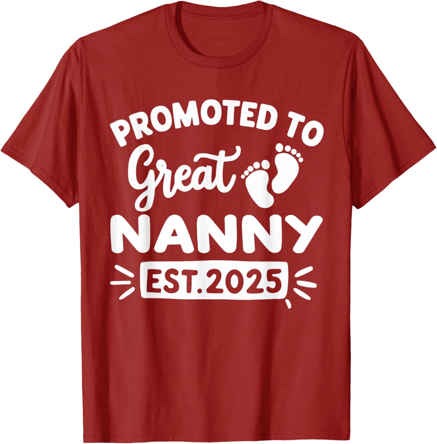 Promoted to Great Nanny Est 2025 T-Shirt for Proud Grandparents - 3