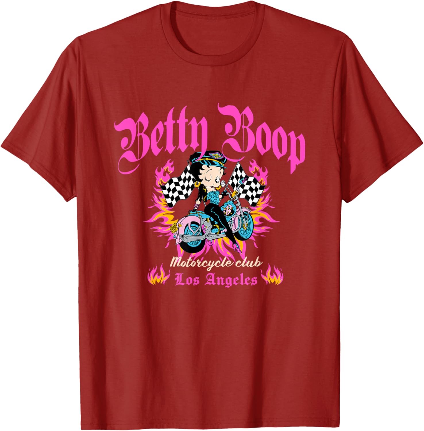Betty Boop Born To Ride Motorcycle Club T-Shirt for Bike Lovers - 15