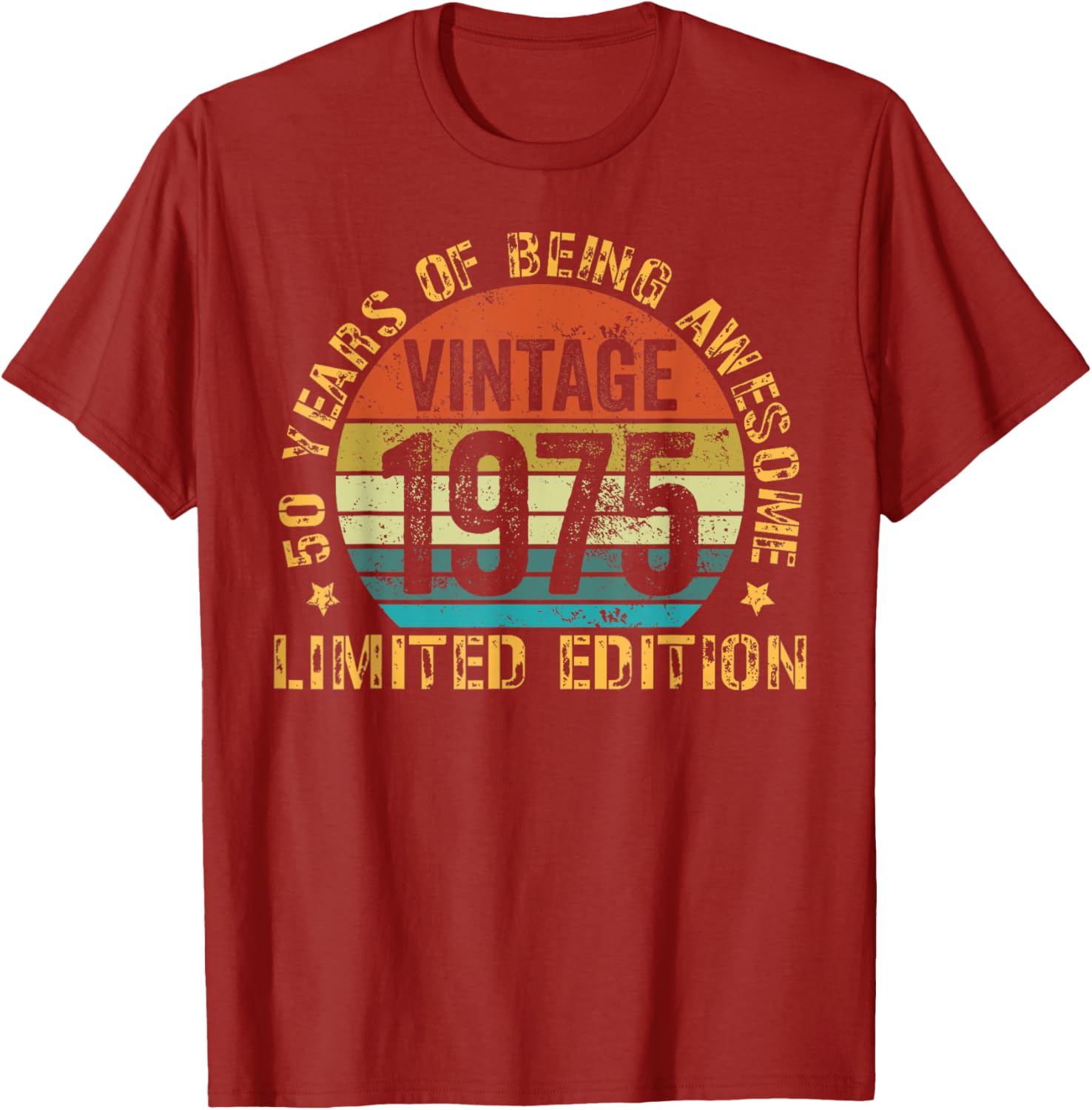 Vintage 50th Birthday T-Shirt for Men Born in 1975 - Celebrate 50 Years - 6