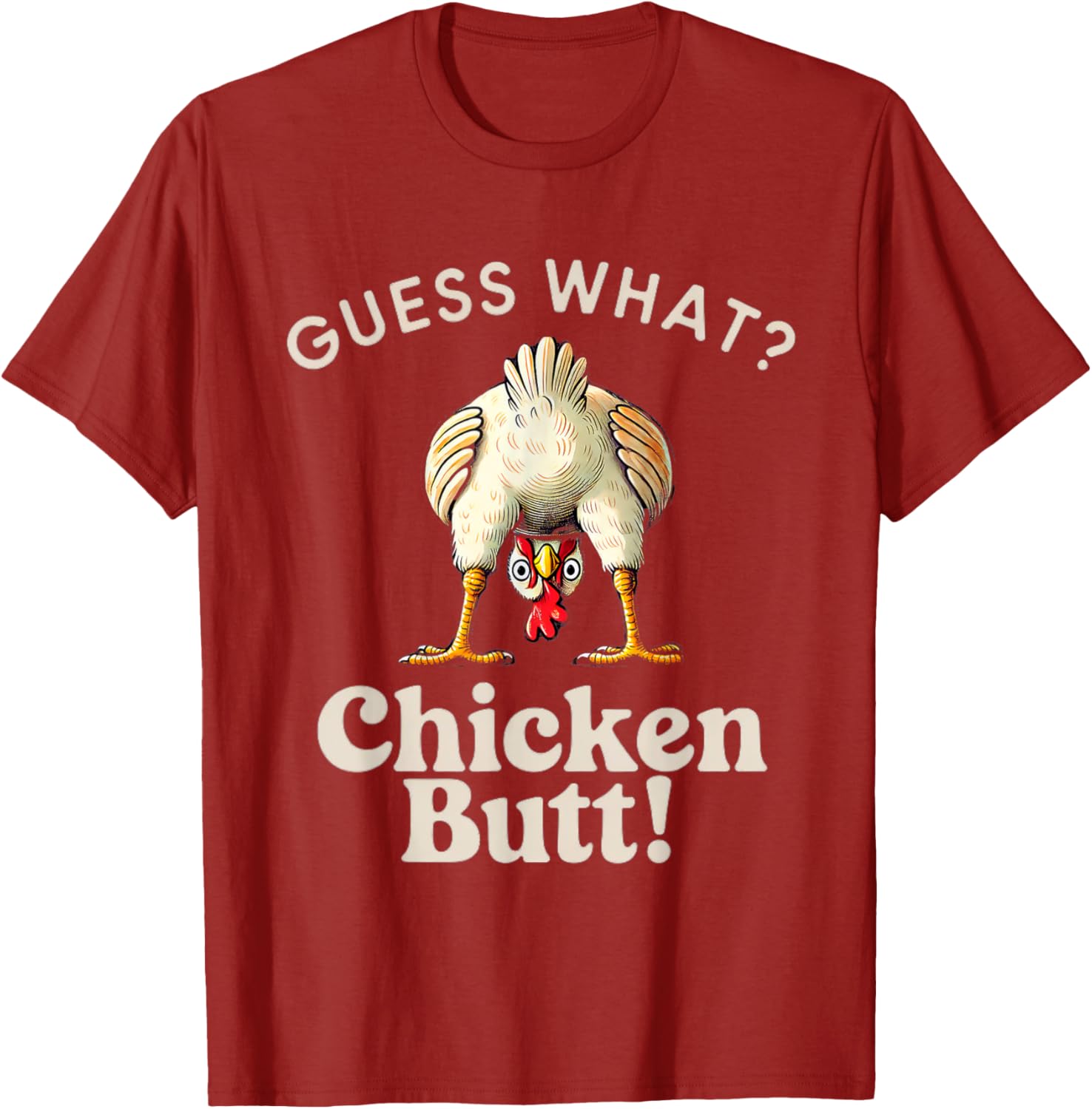 Funny Guess What Chicken Butt T-Shirt for Chicken Lovers and Kids - 19