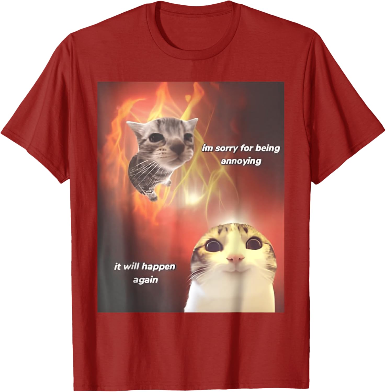I'm Sorry For Being Annoying Cat T-Shirt for All Ages and Genders - 17