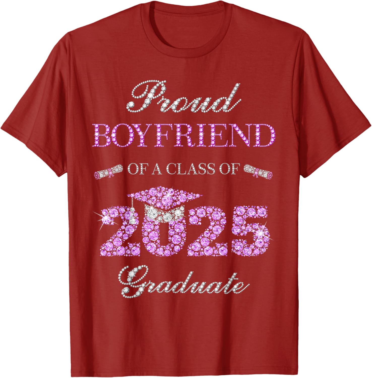 Proud Boyfriend of Class of 2025 Graduate T-Shirt for Celebrating Success - 8