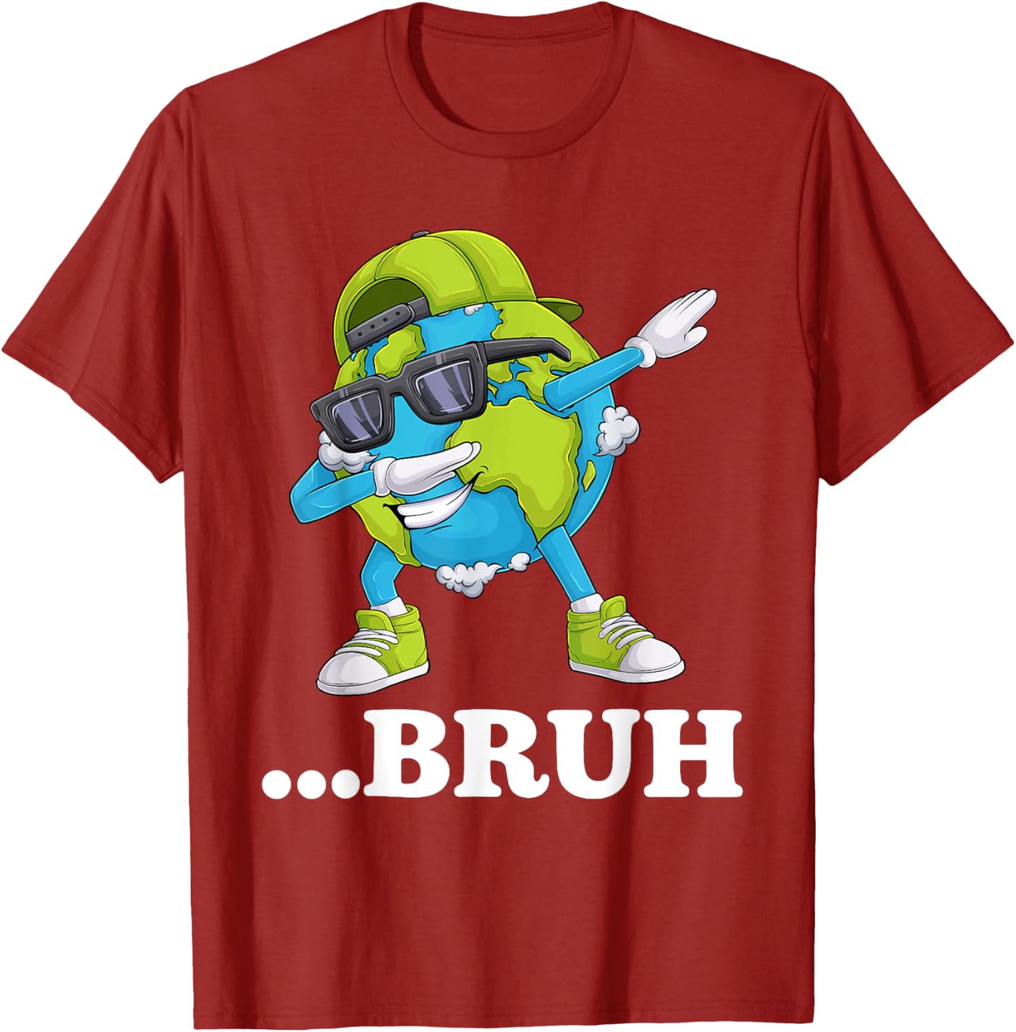 Funny Bruh Dabbing Earth Day T-Shirt for Kids and Men - Cool Gift Idea - 8