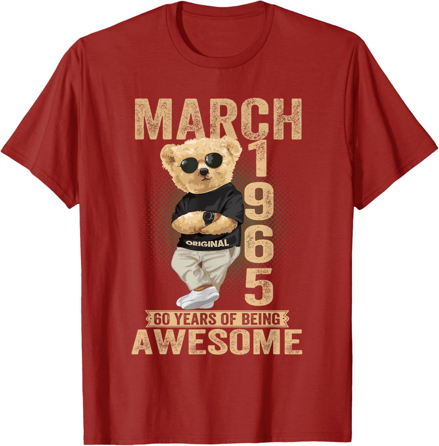 60th Birthday Teddy Bear T-Shirt for Men and Women Born in 1964 - 21