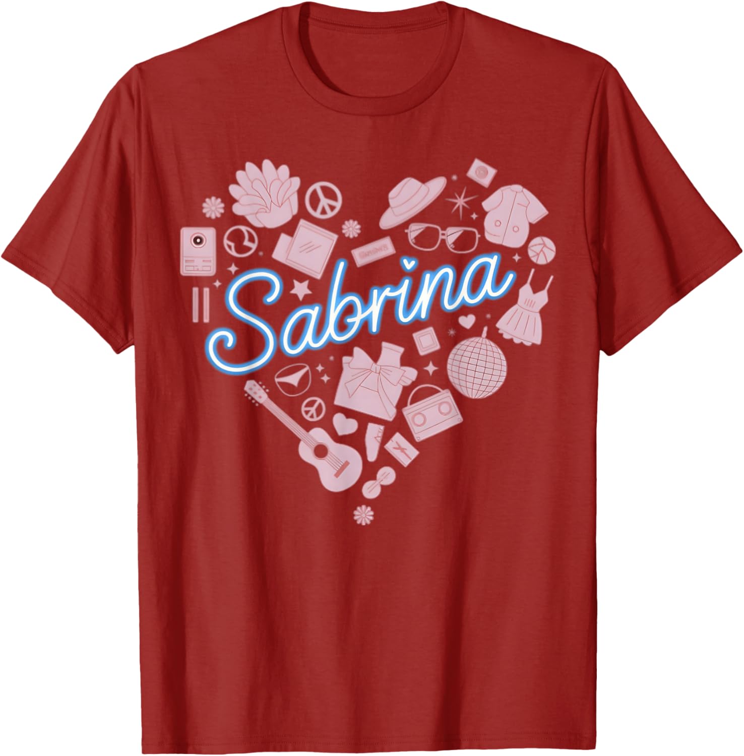 Personalized Girl Retro Sabrina Heart T-Shirt for Stylish Kids - 11
