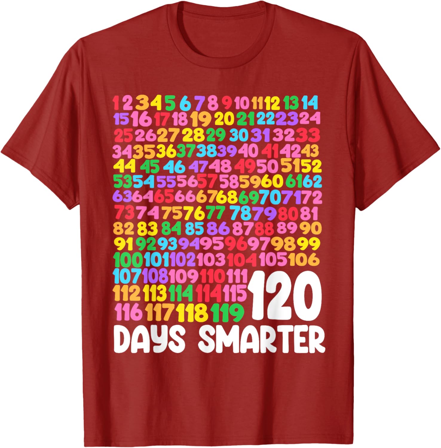 120 Days Smarter School Math T-Shirt Perfect for Students and Teachers - 17