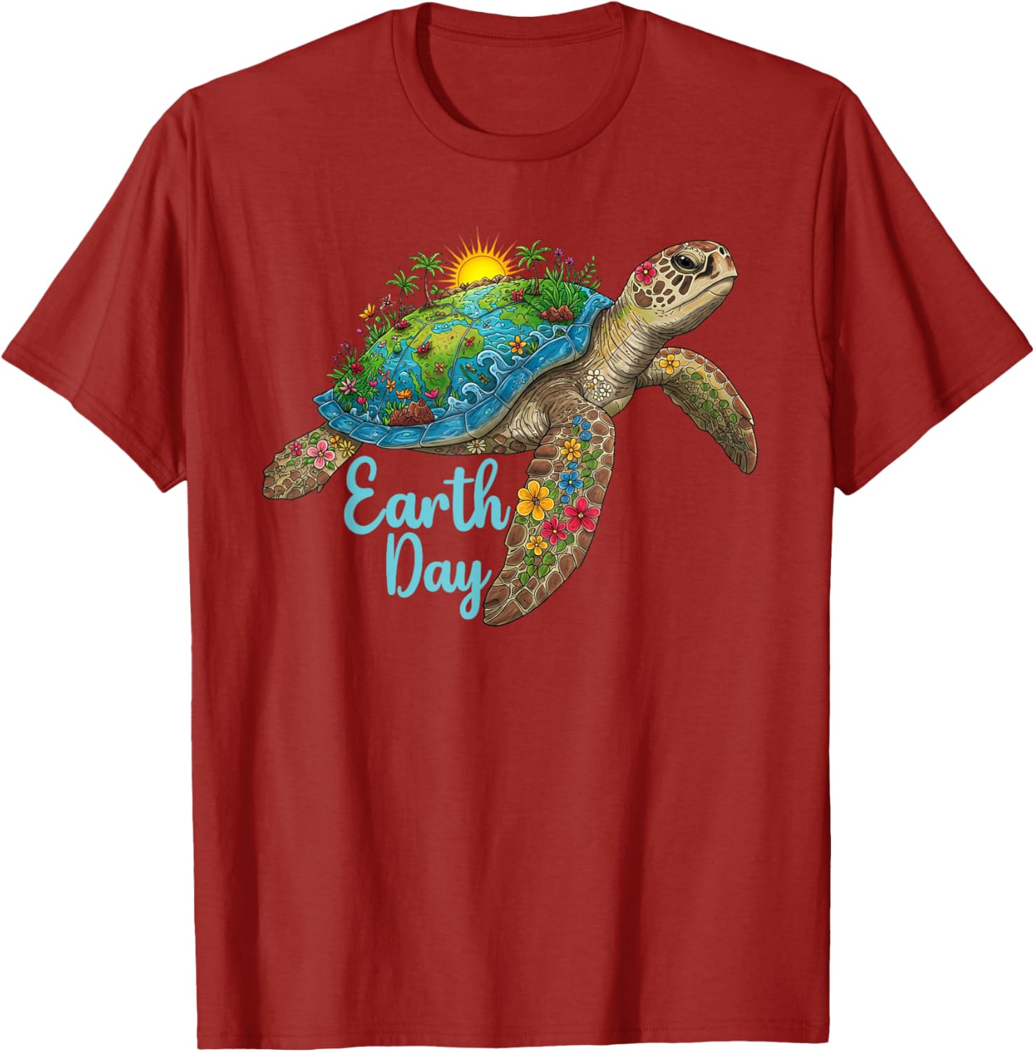 Save the Earth Sea Turtle T-Shirt for Men and Women Earth Day Gift - 11