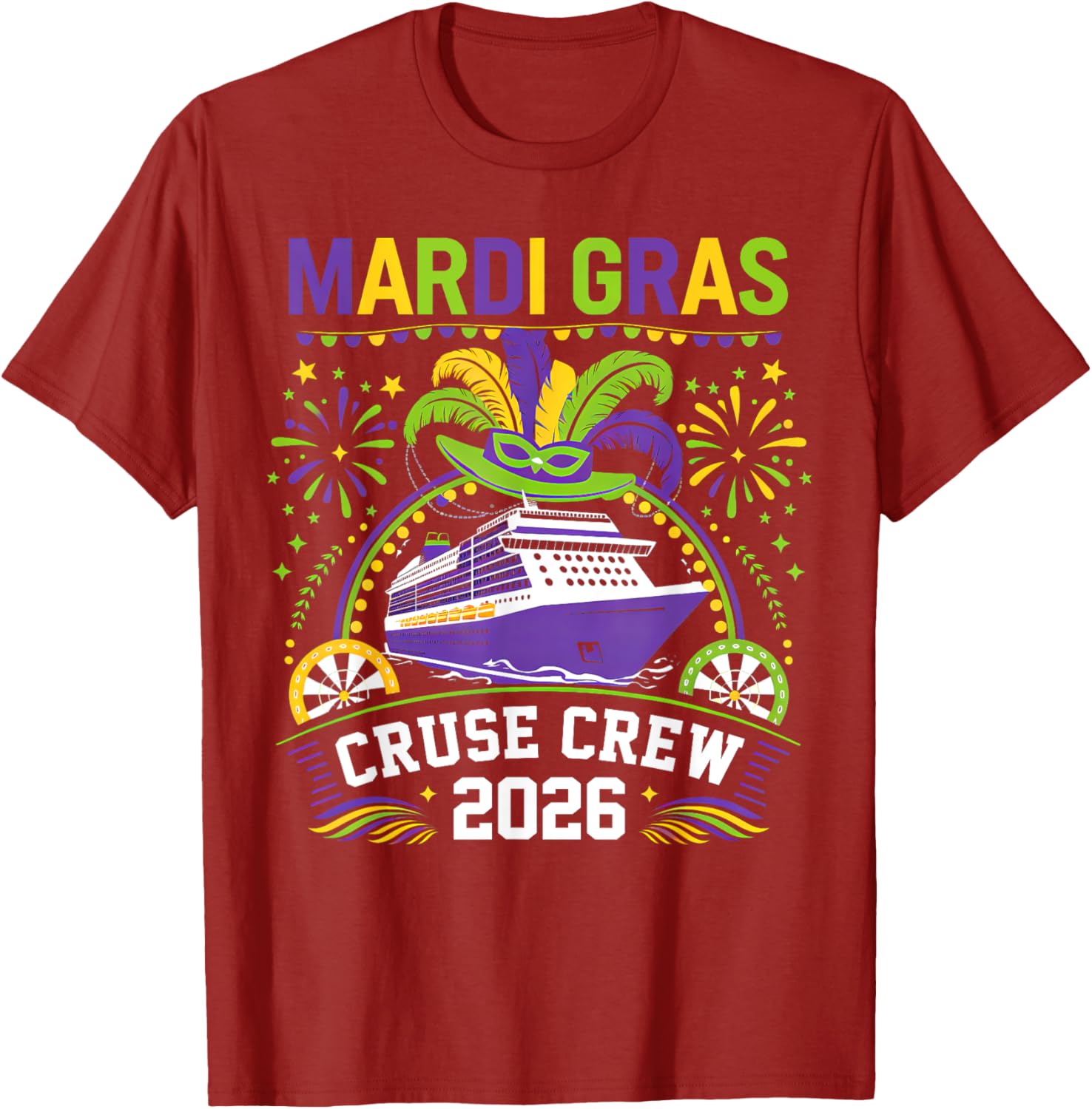 Funny Mardi Gras Cruise Family Matching T-Shirt for 2026 Trip - 17