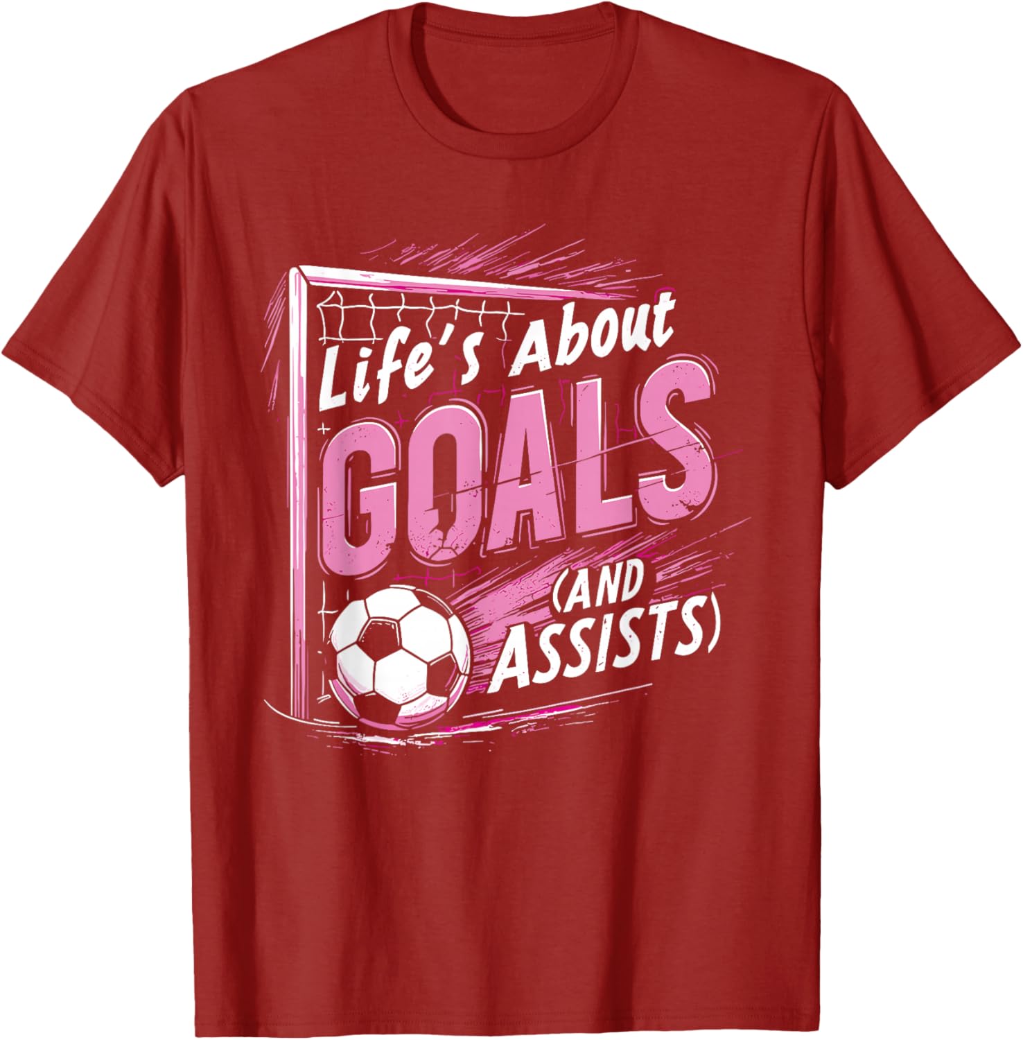 Soccer Girl T-Shirt Life's About Goals and Assists for Players - 12