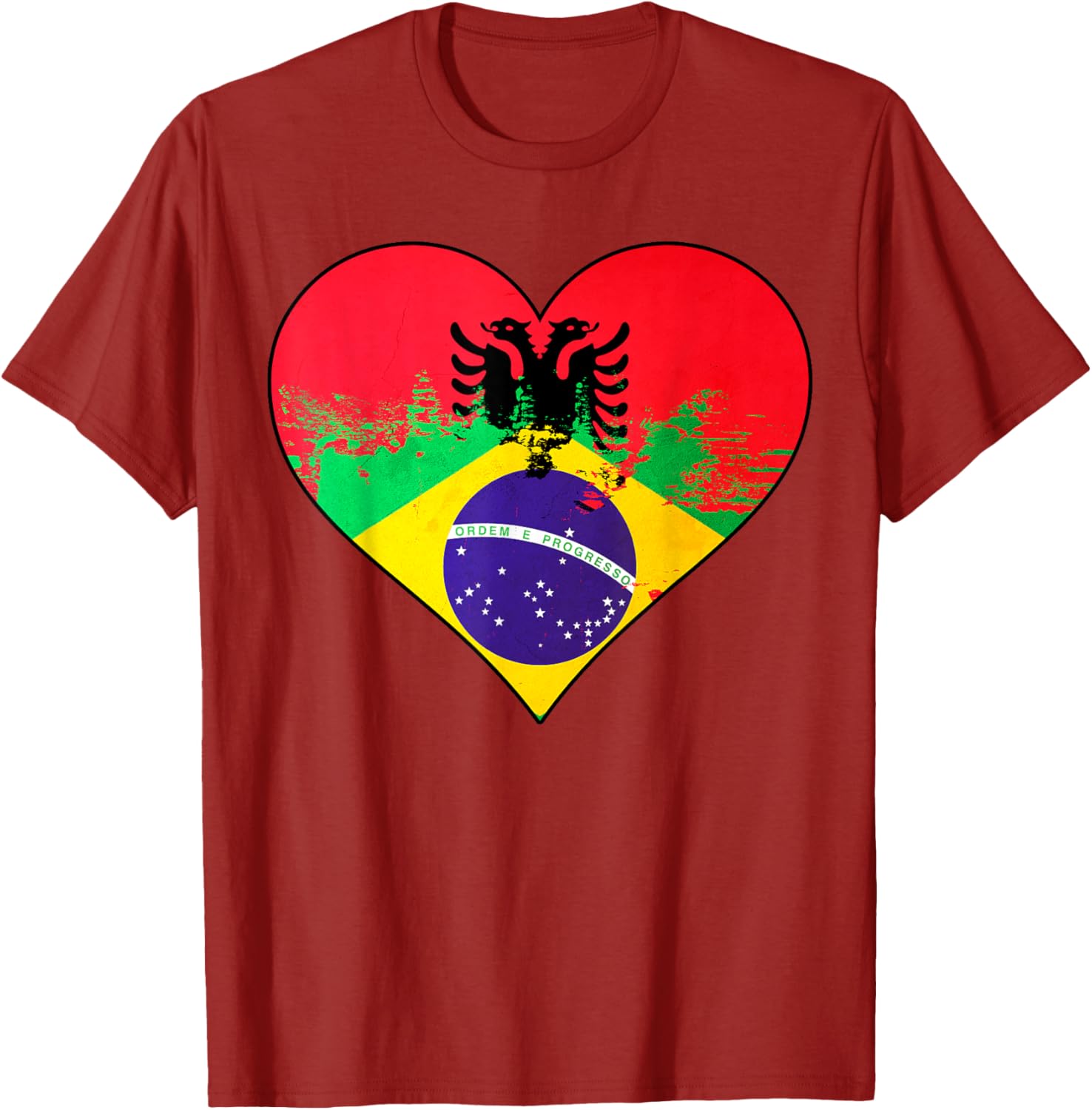 Albanian Brazilian Heritage Flag DNA T-Shirt for Unique Cultural Pride - 11