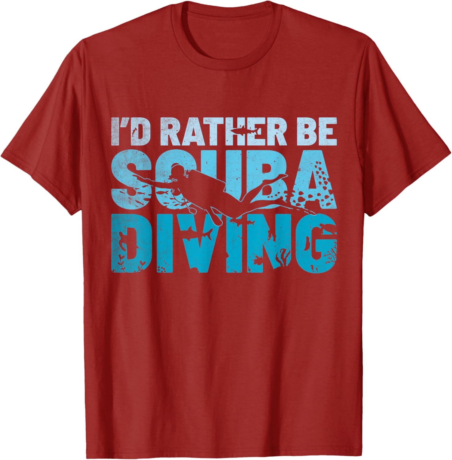 I'd Rather Be Scuba Diving T-Shirt for Ocean Instructors and Divers - 1