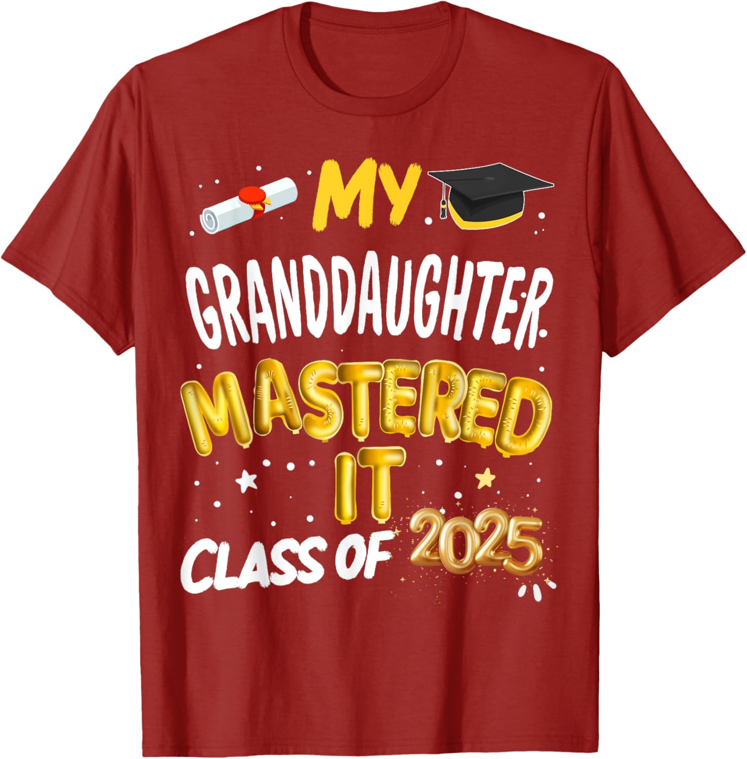 Masters Graduation T-Shirt for Granddaughter Class of 2025 Celebrations - 6