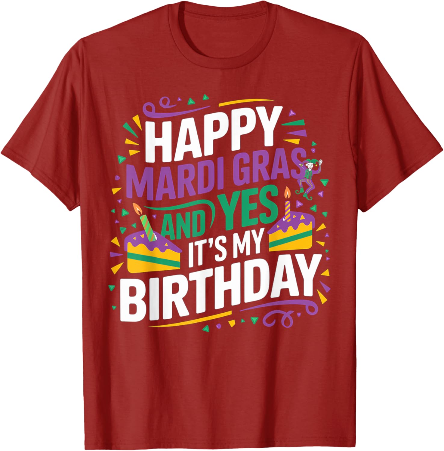Happy Mardi Gras Birthday Party T-Shirt for Festive Celebrations - 8