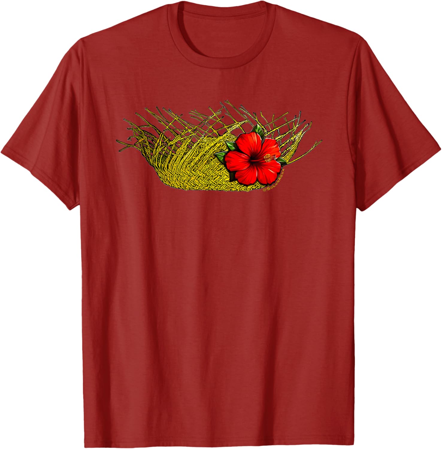 Puerto Rican Jibaro Pava Hat and Vibrant Maga Flower T-Shirt Combo - 5