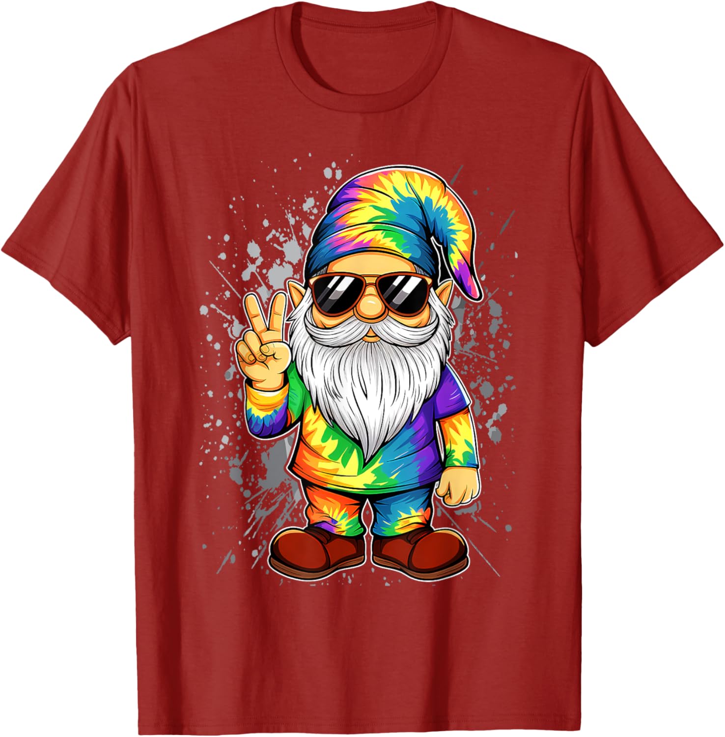 Peace Sign Tie Dye Gnome T-Shirt for Fun and Stylish Outfits - 6