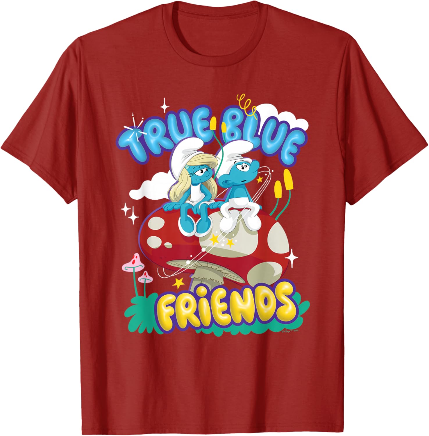 Smurfs Movie True Blue Friends T-Shirt Featuring Smurfette and No Name - 7