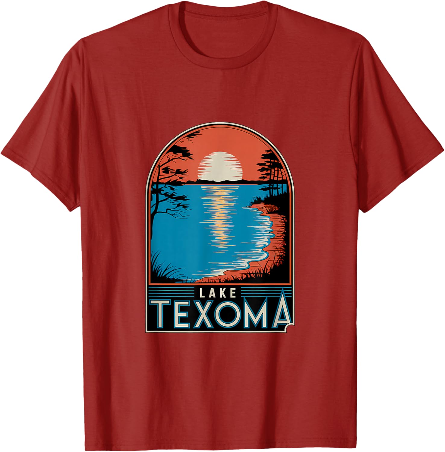Lake Texoma Sunset Reflection Adventure T-Shirt for Nature Lovers - 28