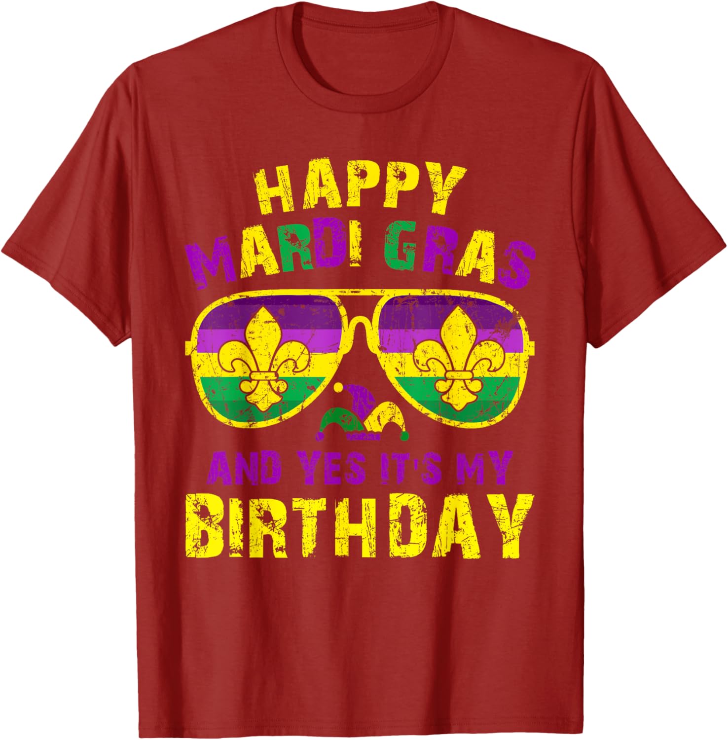 Happy Mardi Gras Birthday T-Shirt for Men, Women, and Kids Celebration - 4