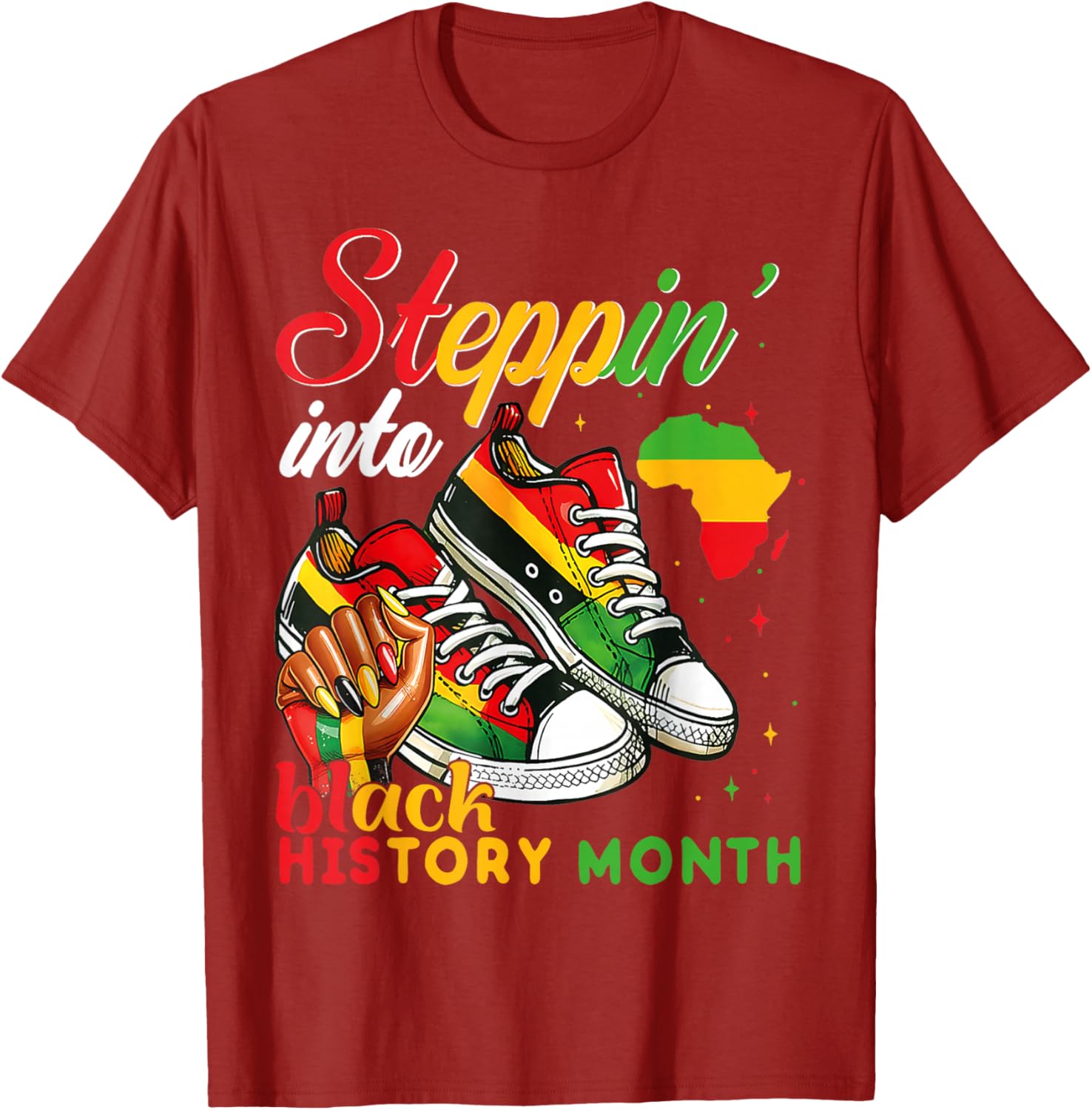 Black History Month Sneakers T-Shirt for Black Girls - Celebrate Heritage - 6