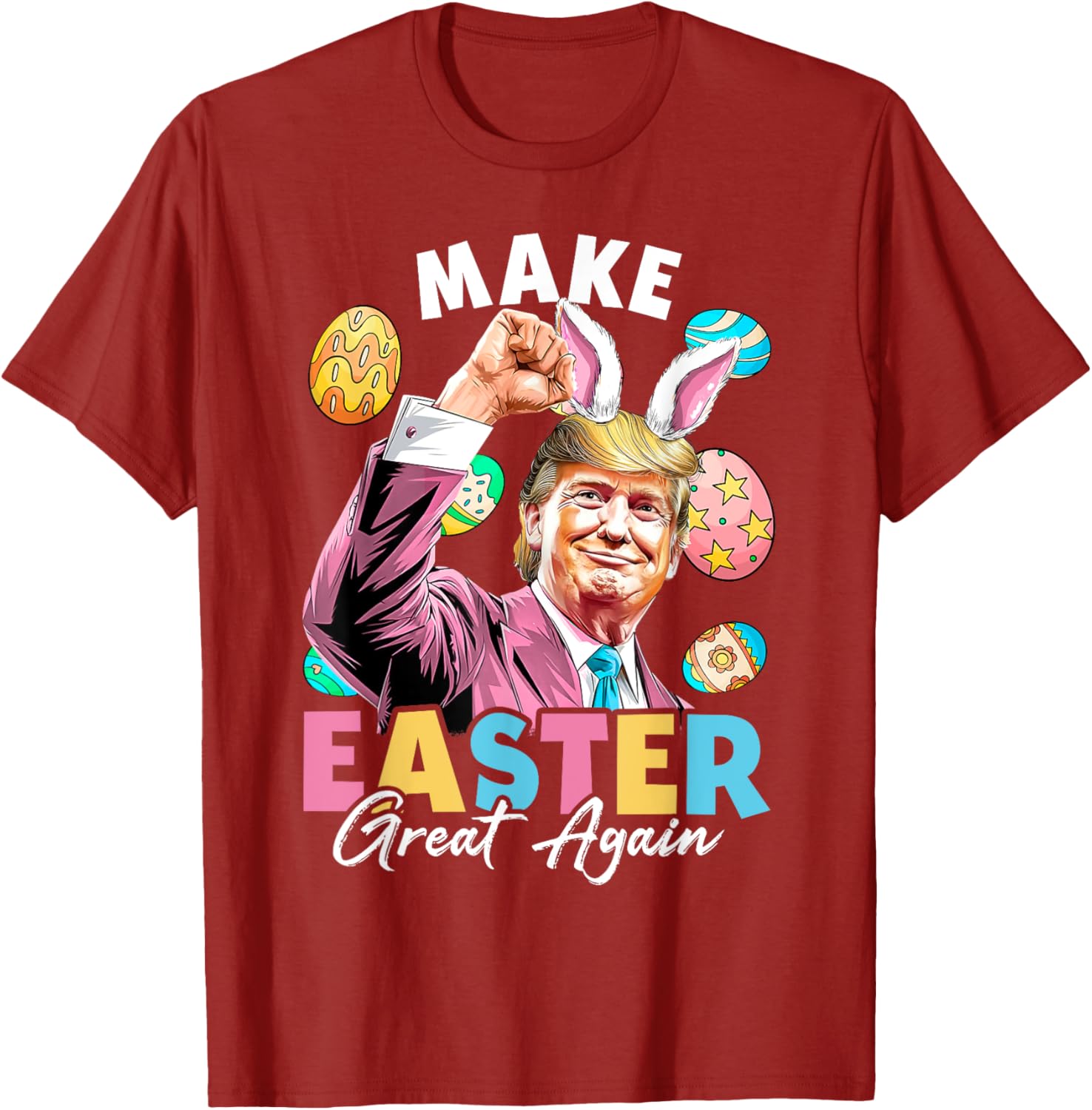 Funny Trump Easter Bunny Hunt T-Shirt for Holiday Fun and Laughter - 3