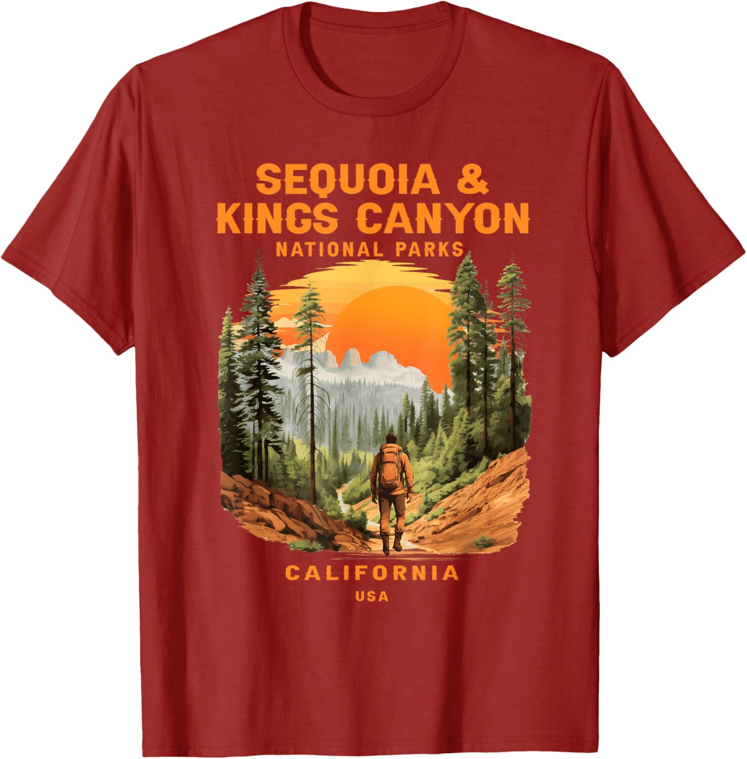 Sequoia Kings Canyon National Parks Hiking Tee Comfortable Outdoor Shirt - 2