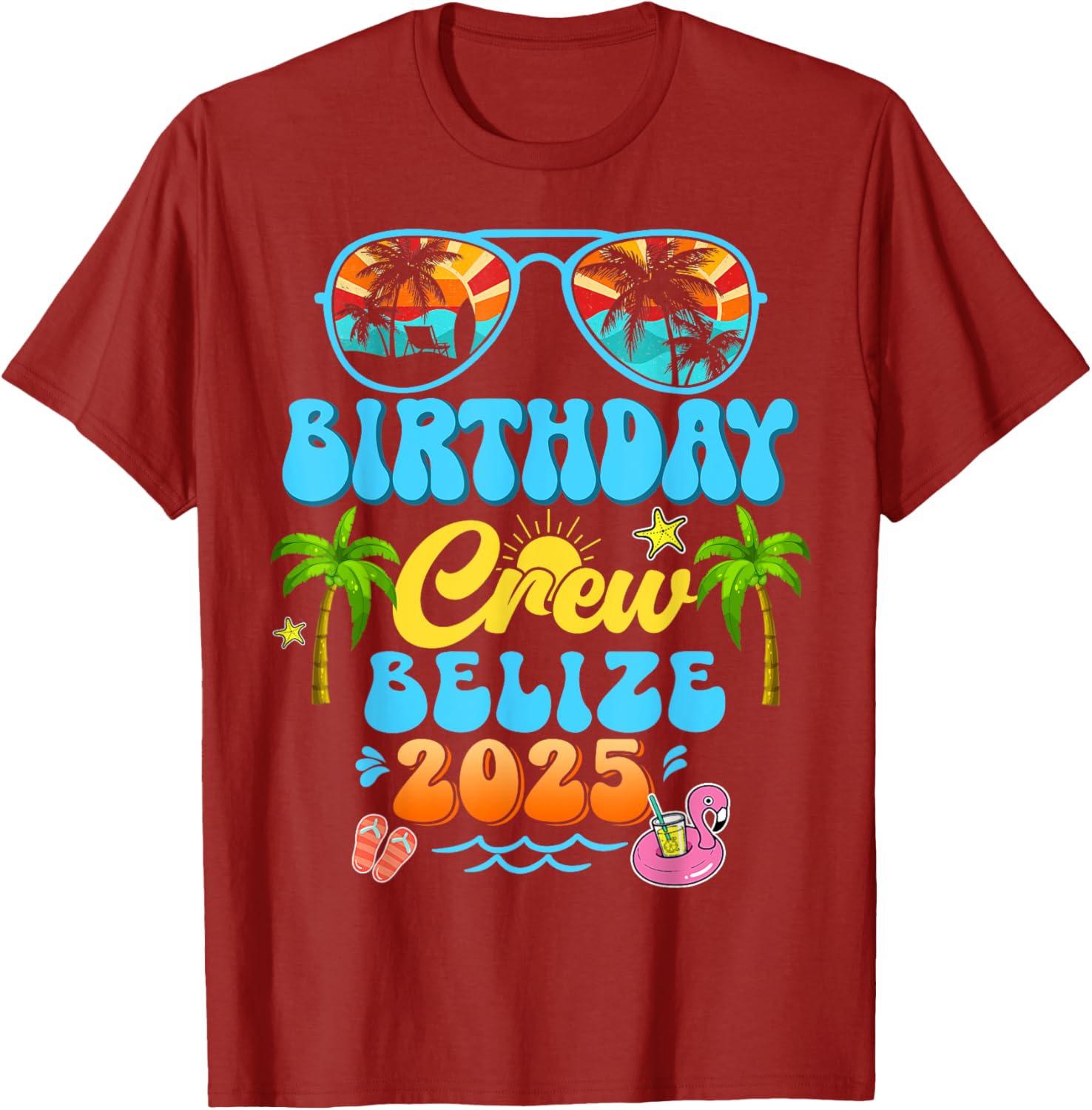 Belize Birthday Crew Summer Vacation Cruise T-Shirt for Fun Group Trips - 8