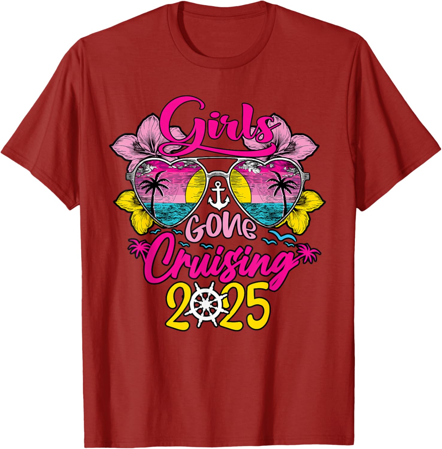 Girls Gone Cruising 2025 Funny Besties T-Shirt for Vacation Fun - 12