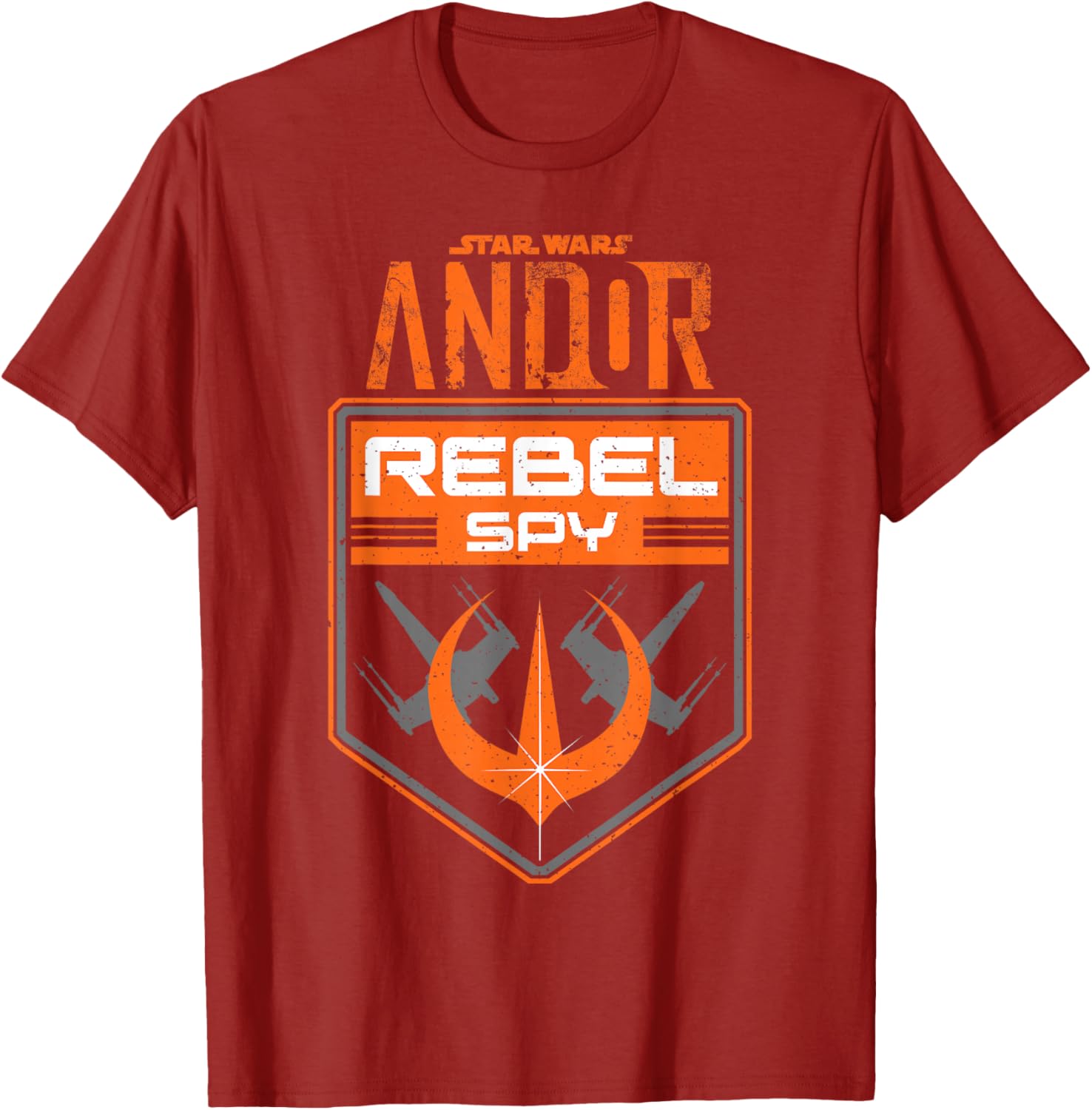 Star Wars Andor Rebel Spy Grunge T-Shirt Distressed Emblem Design - 13