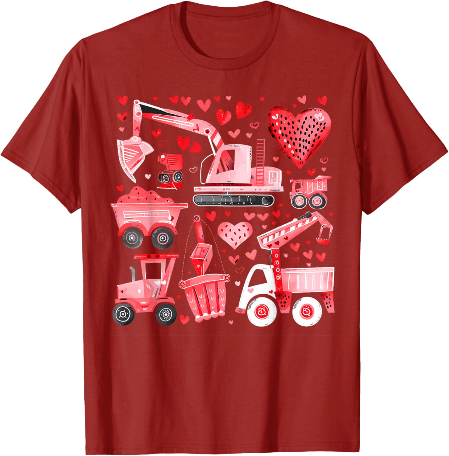 Adorable Valentine's Day Construction Trucks Loads of Love Toddler T-Shirt - 19