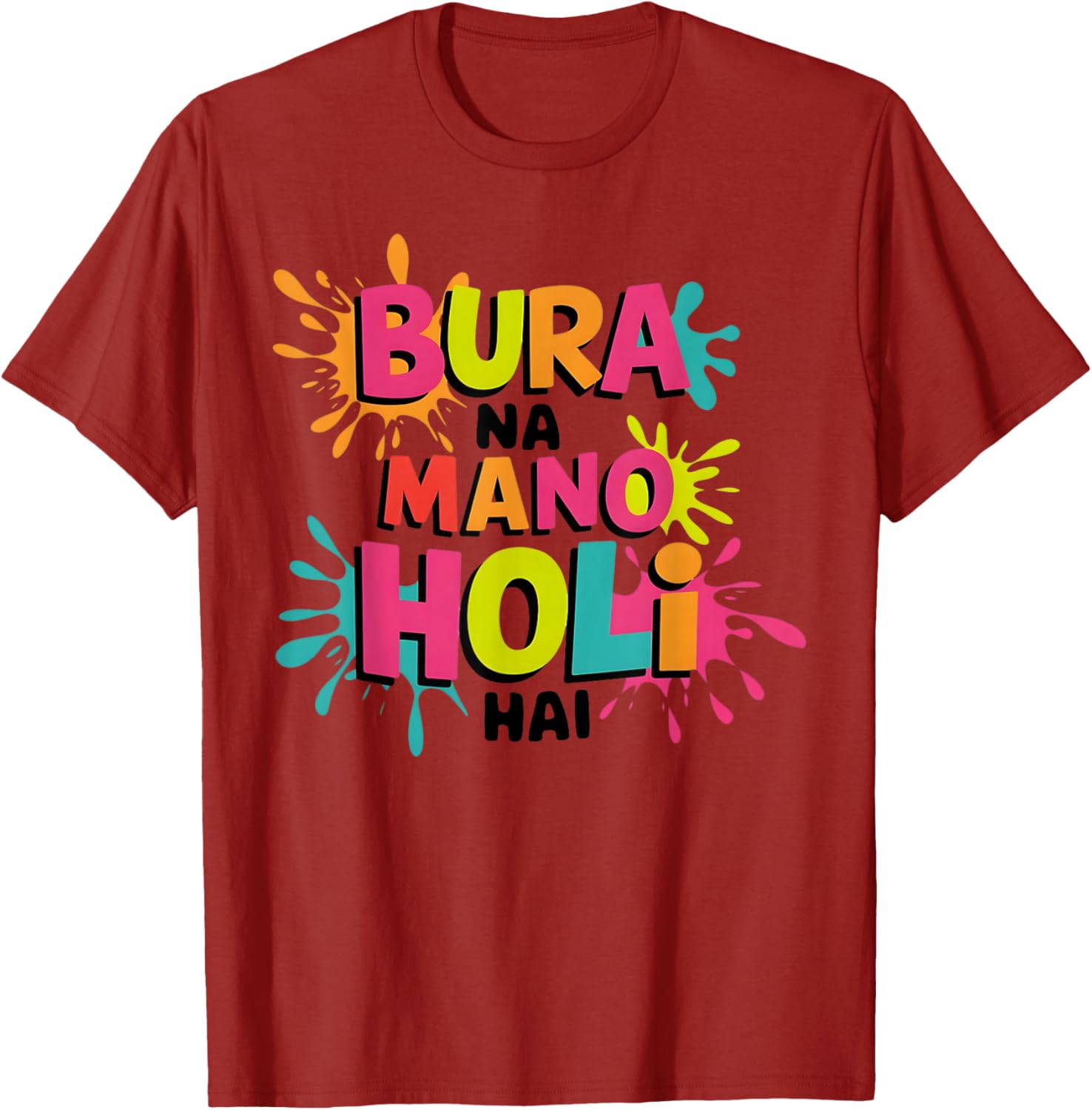 Happy Holi Festival Kids T-Shirt Colorful Bura Na Mano Design - 3