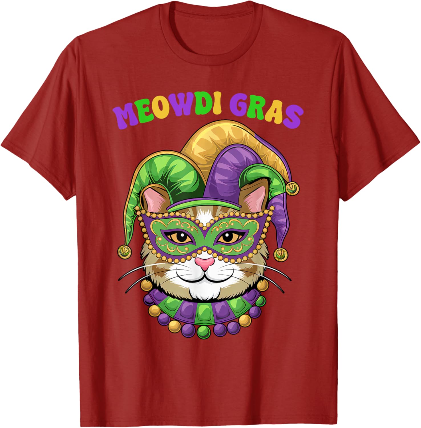 Meowdi Gras Mardi Gras Cat Lover T-Shirt New Orleans Style Fun Apparel - 10