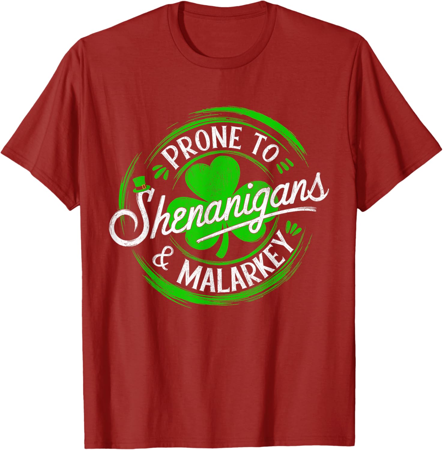 Prone to Shenanigans St Patrick's Day Shamrock T-Shirt for Fun Celebrations - 13