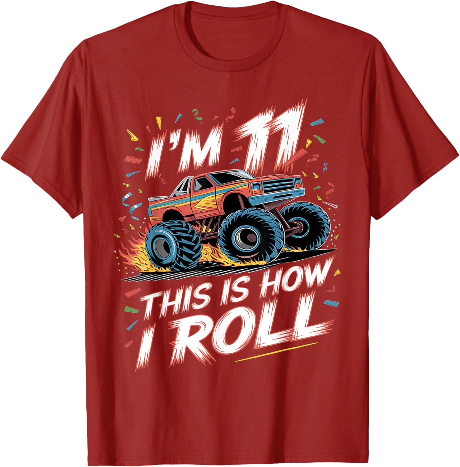 Monster Truck 11th Birthday Shirt for Boys - Fun Birthday T-Shirt - 28