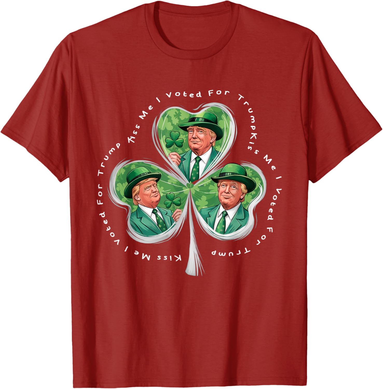 Funny Trump St Patrick's Day 2025 T-Shirt - Kiss Me I Voted For Trump - 21