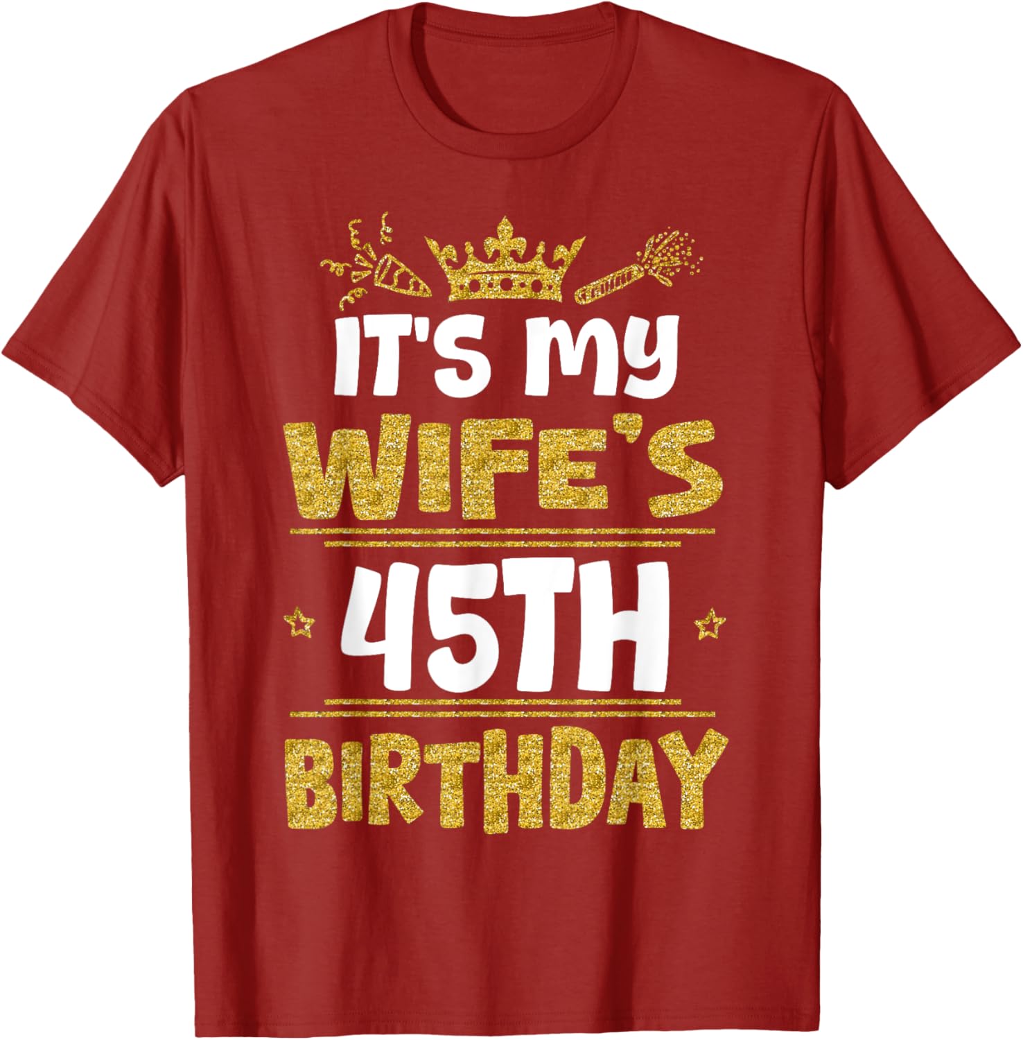 Happy Wife's 45th Birthday T-Shirt Vintage 1980 Gift for Her - 4