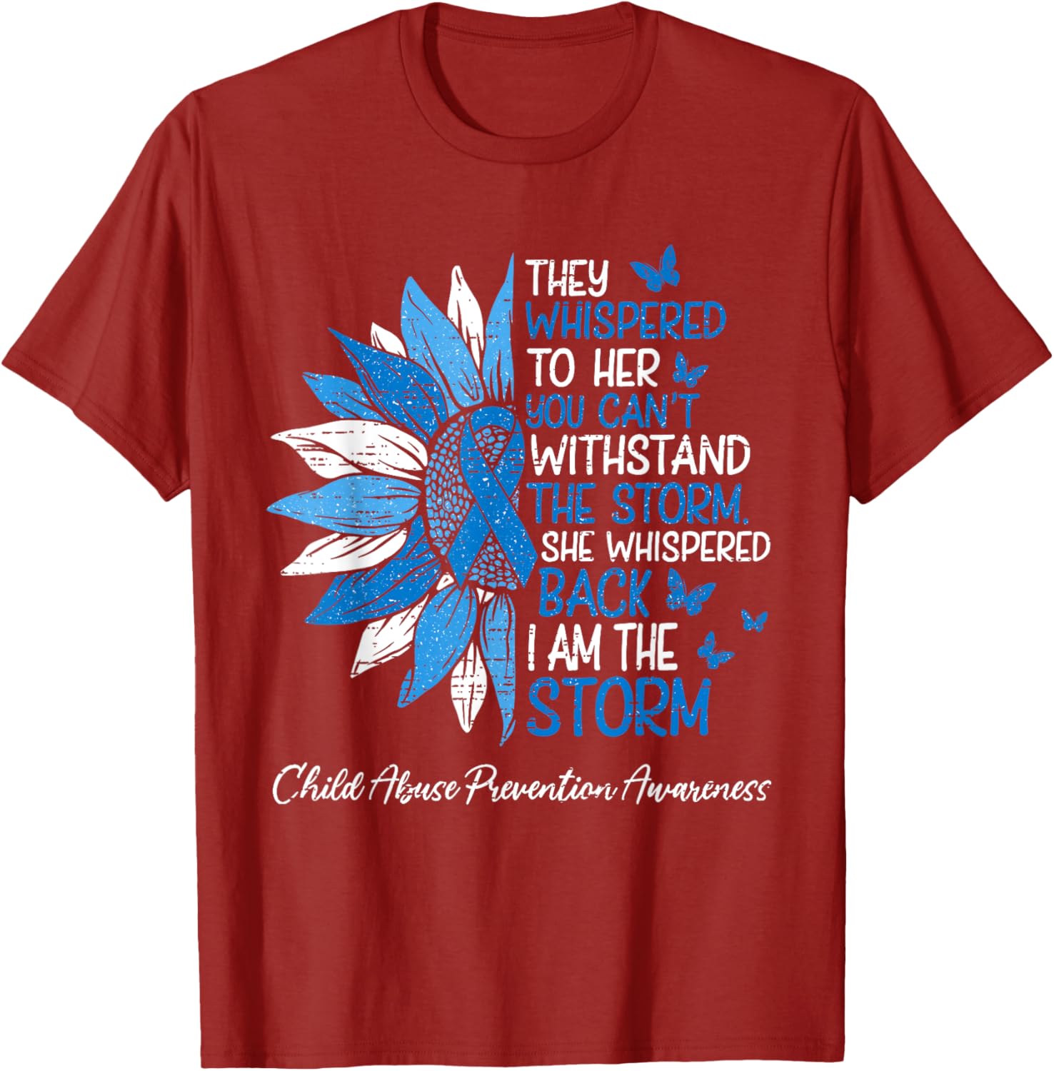 Motivational Positivity Child Abuse Awareness T-Shirt for Kids - 5