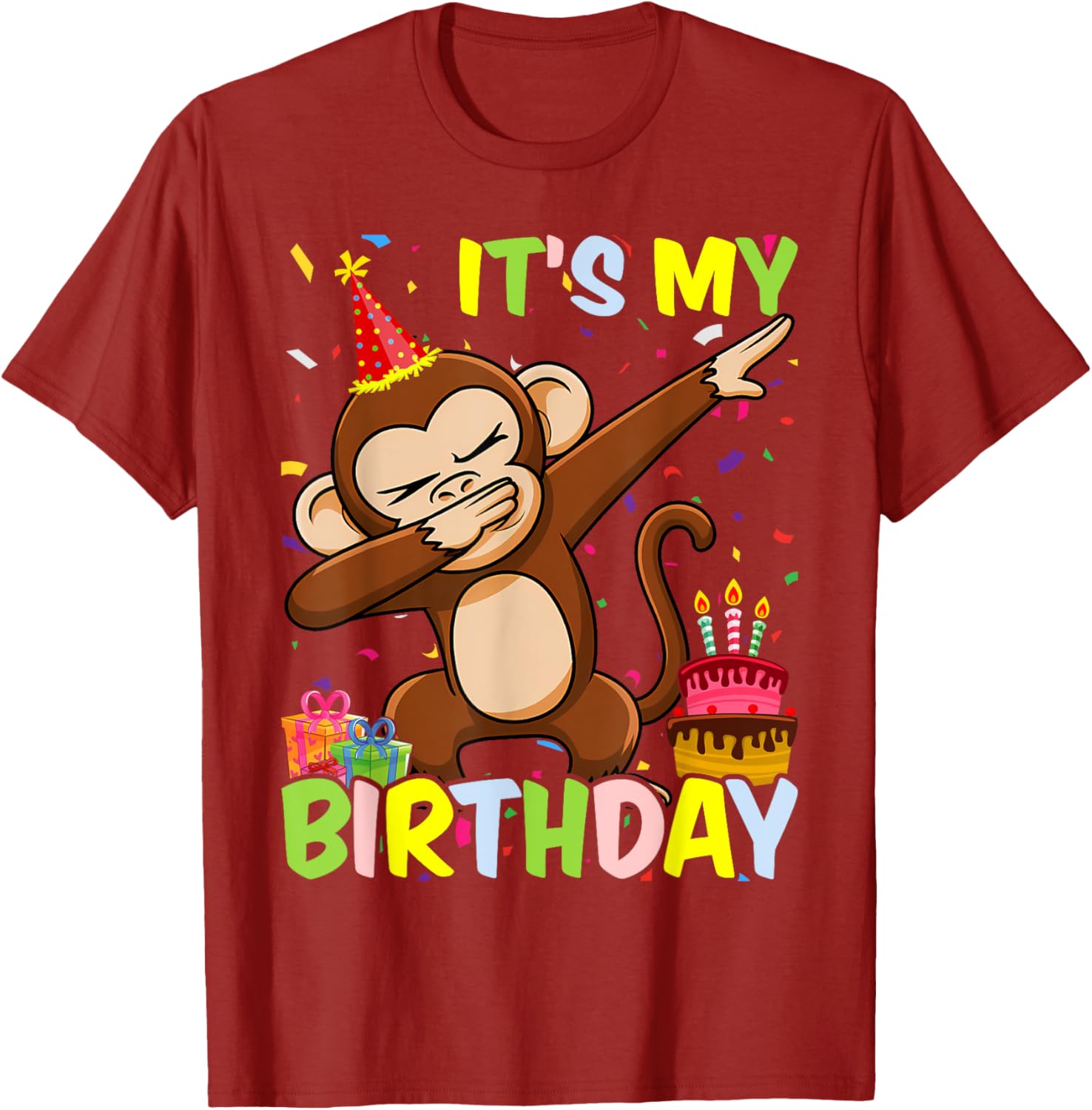 It's My Birthday Monkey T-Shirt Fun Party Outfit for Kids and Adults - 7