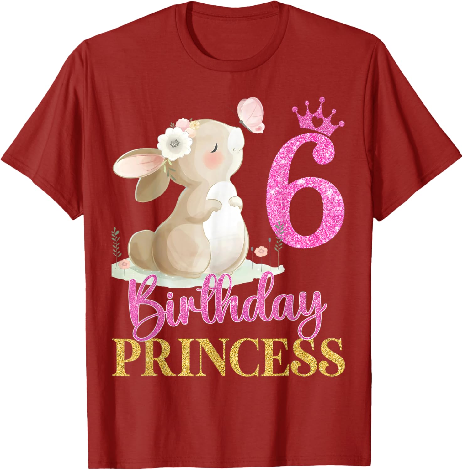 Adorable Rabbit Princess T-Shirt for 6th Birthday Girls - Perfect Gift! - 16