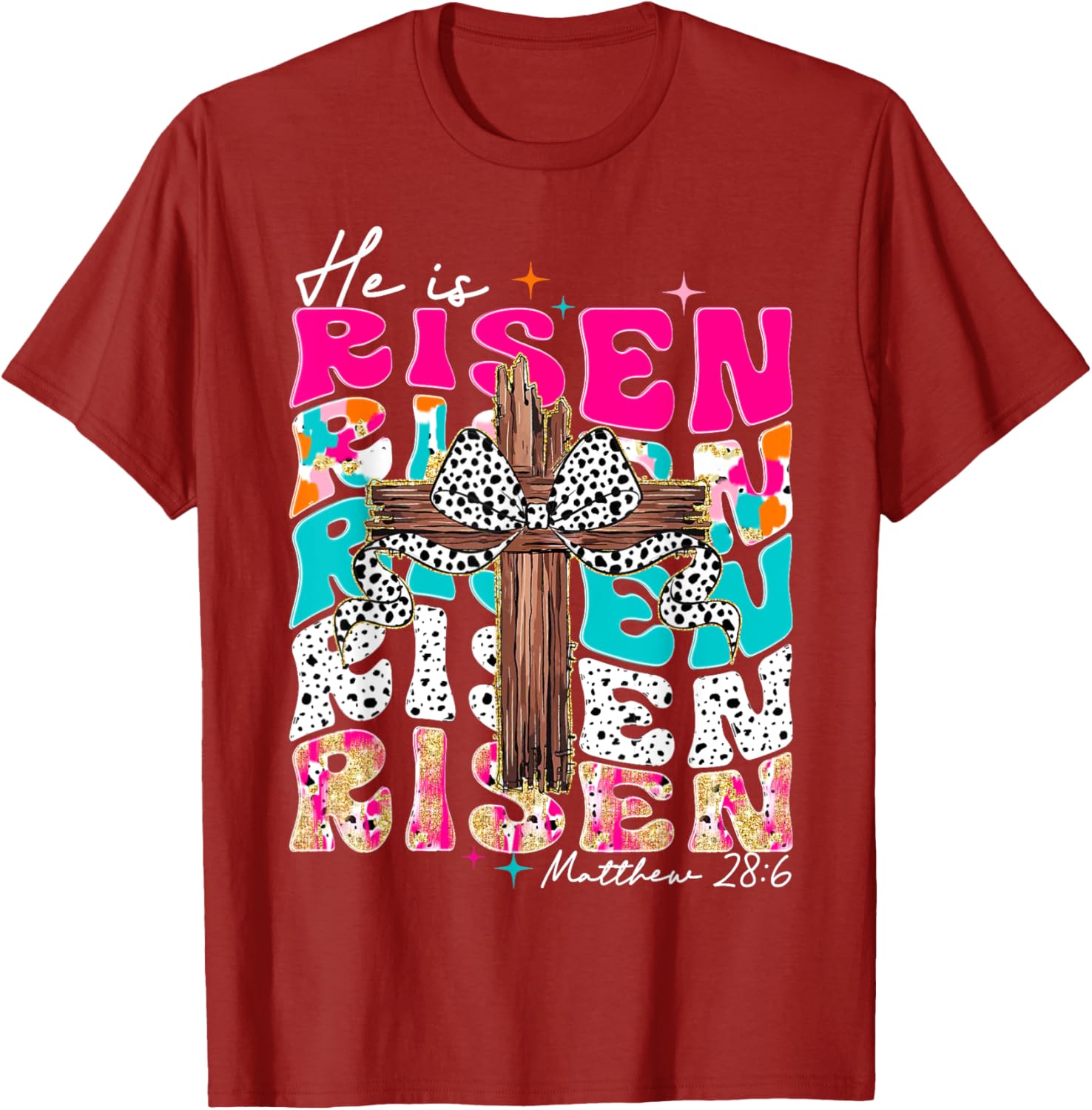 He Is Risen Cross Jesus Easter T-Shirt for Men and Women - Faith Apparel - 15